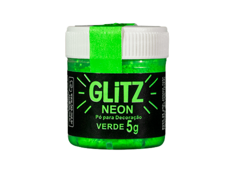Pó para Decoração Glitter Neon Verde 5g - Fab!
