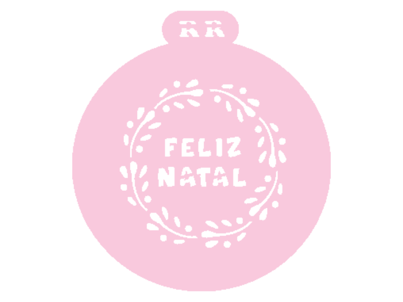 Stencil Feliz Natal - RR Cortadores 