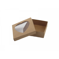 Caixa para Coração de Colher Kraft 12x12x4 cm - Agabox