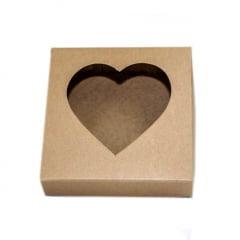 Caixa para Coração de Colher Kraft 12x12x4 cm - Agabox