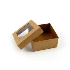 Caixa para Doces Kraft 8x8x4 cm - Agabox