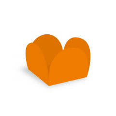 Forma para Doce Caixeta 3,5cm Laranja c/ 50 unidades - Ultrafest