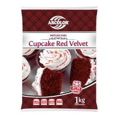 Mistura para Cupcake Red Velvet 1kg - Arcolor 