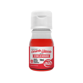 Corante Líquido Vermelho Morango 10ml - Mix