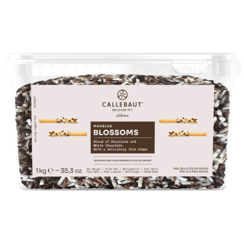Blossoms Callebaut Selection Raspas de Chocolate Branco e Amargo 1kg