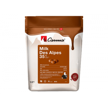 Callets Carma Chocolate ao Leite Des Alpes 35% 1,5kg