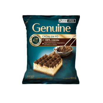 Chocolate em Pó Genuine Cargill 100% cacau 500g 