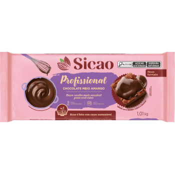 Chocolate Sicao Profissional Meio Amargo 1,01kg