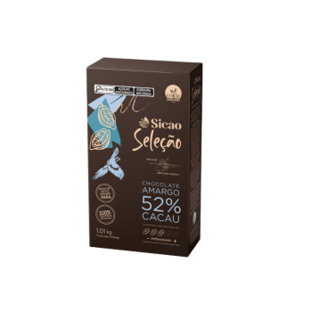 Chocolate Sicao Seleção Gotas Amargo 52% 1,01kg - Sicao 