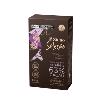 Chocolate Sicao Seleção Gotas Amargo 63% 1,01kg