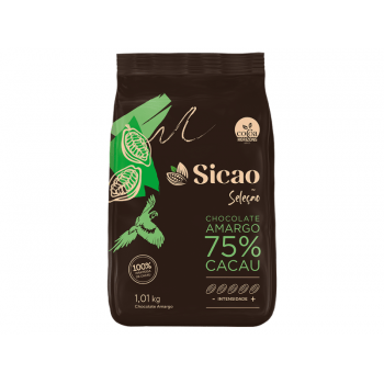 Chocolate Sicao Seleção Gotas Amargo 75% 1,01kg