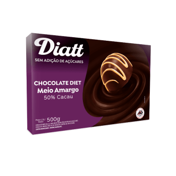 Chocolate Diatt Diet Meio Amargo 50% 500g