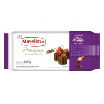 Cobertura Mavalério Premium Chocolate Meio Amargo 1,01kg