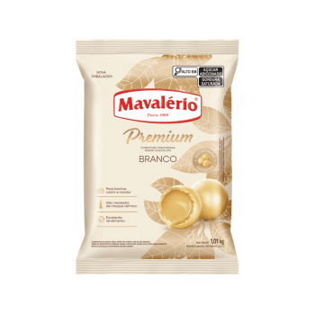 Cobertura Mavalério Gotas Chocolate Branco 1,01kg