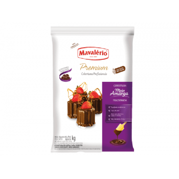 Cobertura Mavalério Gotas Chocolate Meio Amargo 1,01kg 