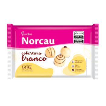 Cobertura Norcau Puratos Chocolate Branco 1,01kg