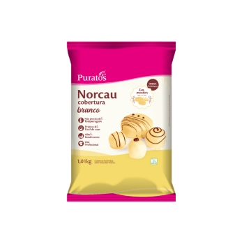 Cobertura Norcau Puratos Gotas Chocolate Branco 1,01kg