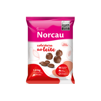 Cobertura Norcau Puratos Gotas Chocolate Branco 1,01kg