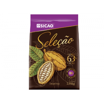 Chocolate Sicao Seleção Gotas Amargo 63% 2,05kg