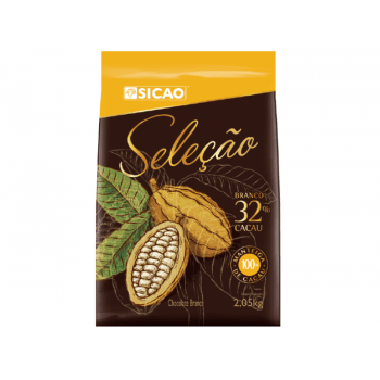 Chocolate Sicao Seleção Gotas Branco 32% 2,05kg