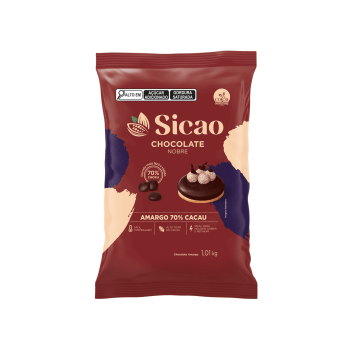 Chocolate Sicao Nobre Gotas Amargo 70% 1,01kg