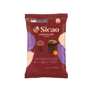 Chocolate Sicao Nobre Gotas Meio Amargo 40% 2,05kg