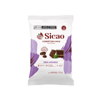 Cobertura Sicao Gotas Chocolate Meio Amargo 1,01kg