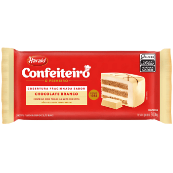 Cobertura Harald Confeiteiro Chocolate Branco 500g