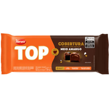Cobertura Harald Top Chocolate Meio Amargo 500g para Confeitaria