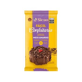 Cobertura Sicao Fácil Barra Chocolate Meio Amargo 5kg