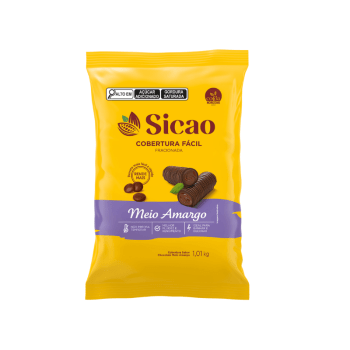 Cobertura Sicao Fácil Gotas Chocolate Meio Amargo 1,01kg