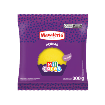 Açúcar Colorido Amarelo 300g - Mavalério