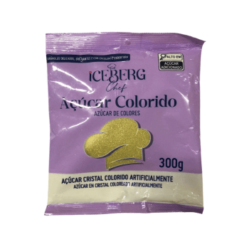 Açúcar Colorido Dourado 300g - Iceberg