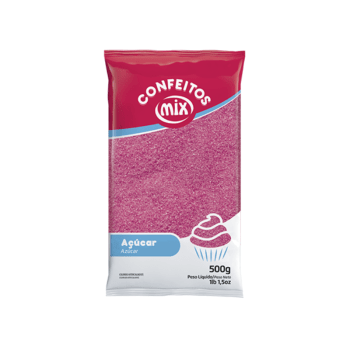 Açúcar Colorido Rosa 500g - Mix
