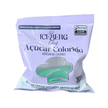 Açúcar Colorido Verde 300g - Iceberg