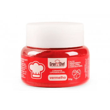 Corante Pó Lipossolúvel Vermelho 30g - Gran Chef