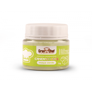 Corante em Pó Lipossolúvel Maçã Verde 5g Candy Colors - Gran Chef
