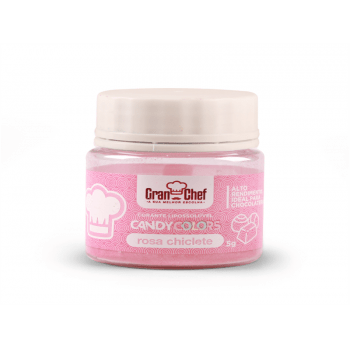 Corante em Pó Lipossolúvel Candy Colors Rosa Chiclete 5g - Gran Chef