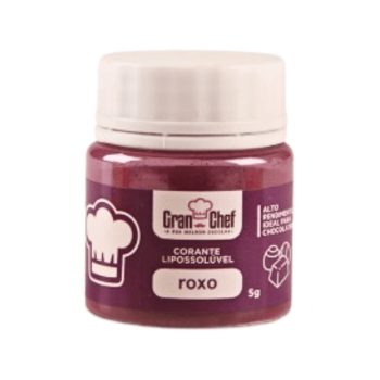 Corante em Pó Lipossolúvel Roxo 5g - Gran Chef