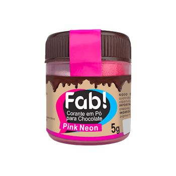 Corante em Pó para Chocolate Pink Neon - Fab!