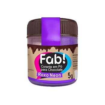 Corante em Pó para Chocolate Roxo Neon - Fab!