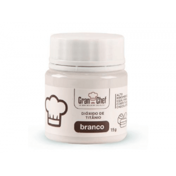 Corante Pó Hidrossolúvel e Lipossolúvel Branco 15g - Gran Chef