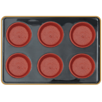 Base Pronta para Torta Circular Vermelha 8,4 cm c/ 6 unidades BT 90 - Art Tart