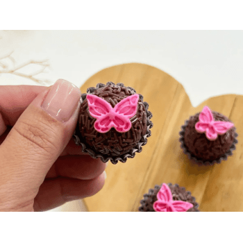 Biscuit Comestível Borboleta c/ 12 unidades -  Meninas do Açúcar
