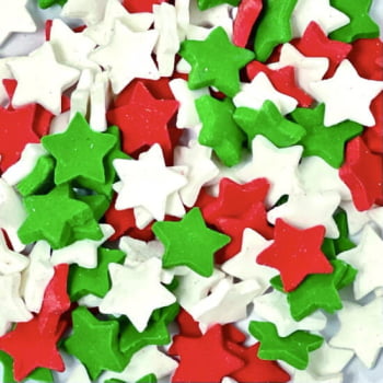 Biscuit Comestível Estrela de Natal 15g - Jady Confeitos