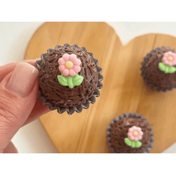 Biscuit Comestível Flor Anna Jullya c/ 10 unidades -  Meninas do Açúcar