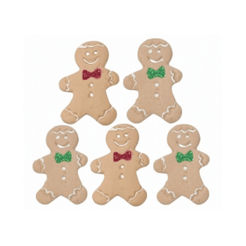 Biscuit Comestível Natal Boneco Biscoito c/ 5 peças - Jady Confeitos