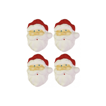 Biscuit Comestível Natal Papai Noel c/ 4 peças - Jady Confeitos