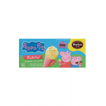 Casquinha para Sorvete Waffer Peppa Pig 75g c/ 18 unidades - Barion