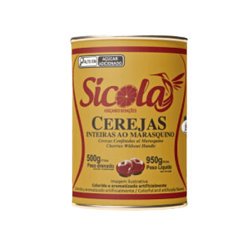 Cereja Inteiras Marasquino sem Talo 500g - Sicola 